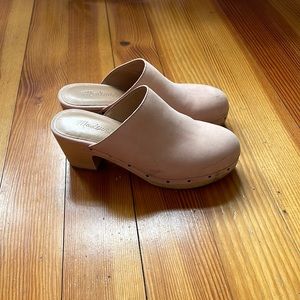 madewell nubuck/suede clogs